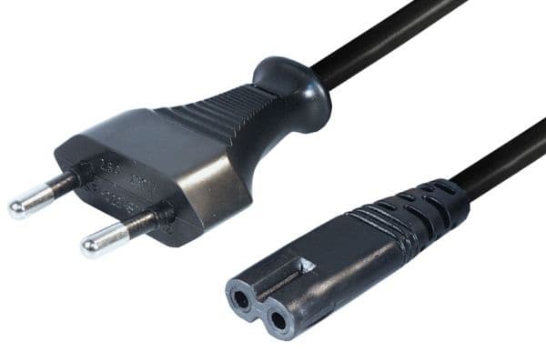 MyWall Powerkabel - Ottetalsstik - 5 meter - Sort