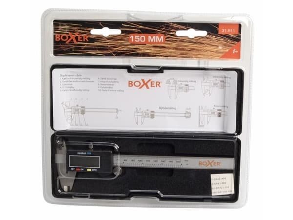 BOXER digital skjutmått 150 mm rostfritt stål