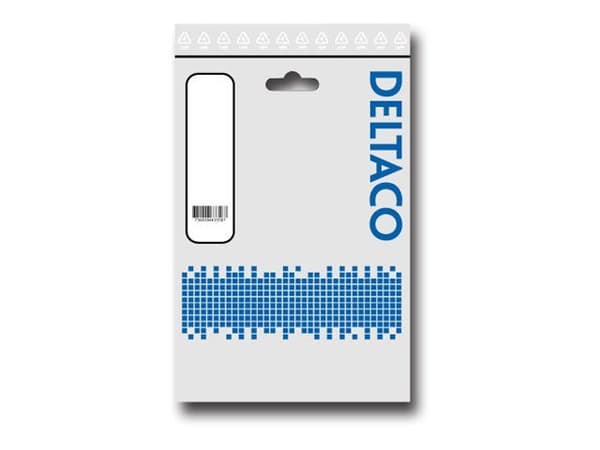 DELTACO UTP Cat6 patchkabel, LSZH, 0.5m, svart