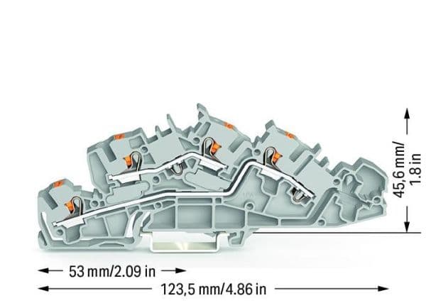 Wago 2205-7642, 6,2 mm, 123,5 mm, 50 kpl
