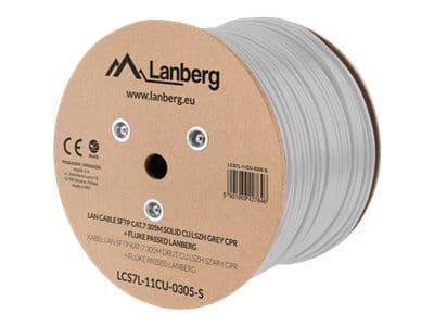 Lanberg - Bulkkabel - 305 m - SFTP - CAT 7 - solid - pantone cool grey 5C