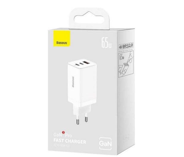 Baseus GaN5 Pro, inomhus, AC, USB, Vit