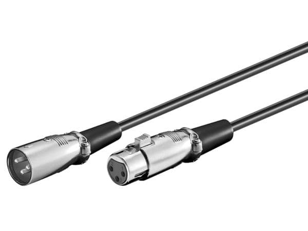 Goobay XLR connection cable (bulk) 6.0m, XLR (3-pin), Hankjønn, XLR (3-pin), Hunkjønn, 6 m, Sort