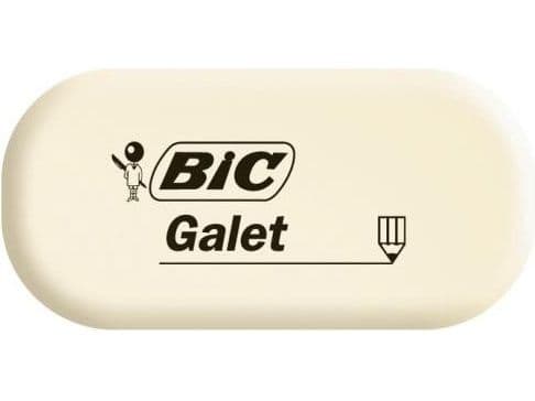 BIC Galet, Gummi, Vit, 12 styck