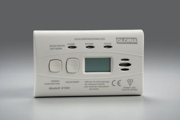 GLORIA K10-D, Kolmonoxiddetektor, Vit, 85 dB, 1 m, Batteri, 3 V