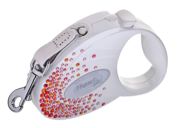 Flexi-hundebånd Glam Splash Orient hvit 3 m