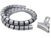 LogiLink Cable Spiral Wrapping Band - Kabelhölje - 1.5 m - grå