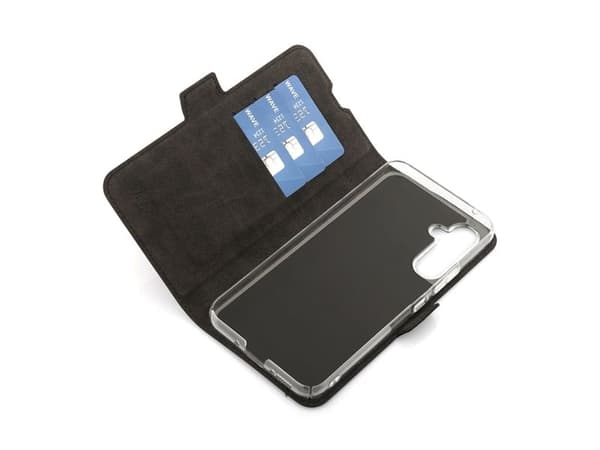 Wave BookCase -suojakotelo, Samsung Galaxy A54 5G, musta