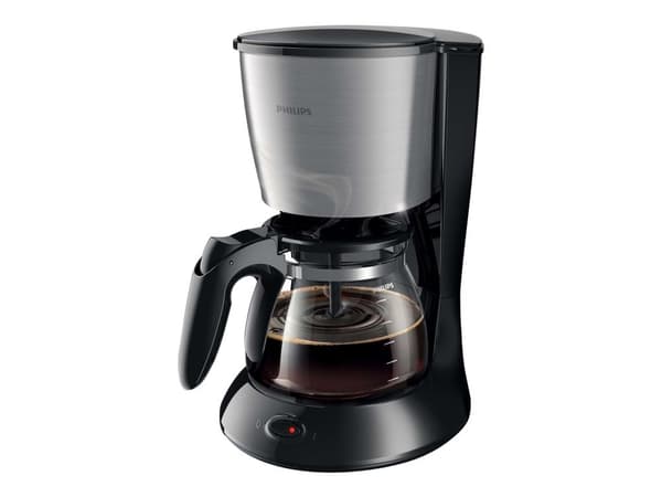 Philips Daily Collection HD7462 - Kaffemaskin - 15 kopper - rostfritt stål/sort