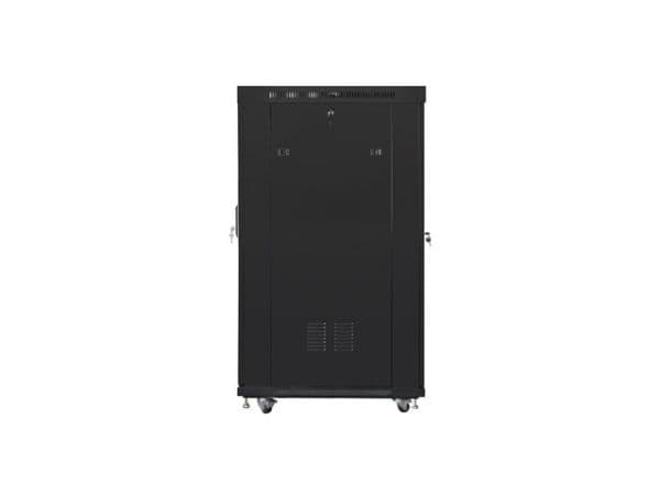 19" 22U 800X1000 SVART LANBERG GLASDÖRR (FLAT PACK) V2