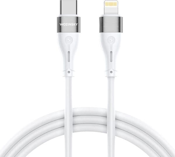 Wozinsky USB-C - Lightning 1 m hvit kabel (5907769308772)