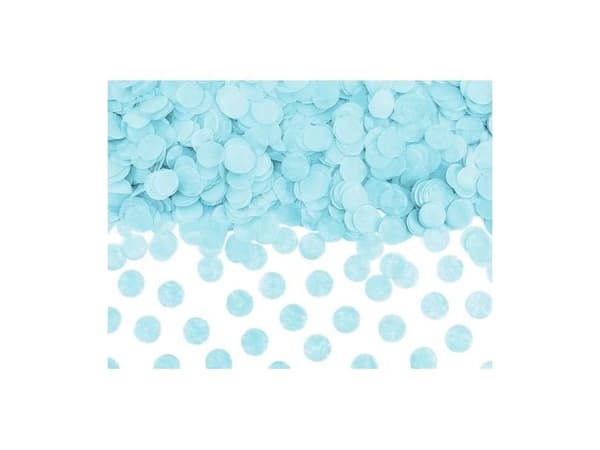 Lyseblå papirkonfetti 15g
