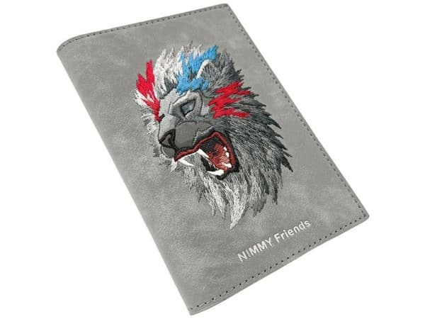 Nimmy Raptor Lion pass-/plånboksfodral - Grå