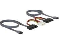 DeLOCK SATA All-in-One cable for 2x HDD, 0,5 m