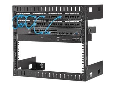 Startech 8U 19" Wall Mount Network Rack - 12" Deep 2 Post Open Frame Server Room Rack for Data/AV/IT/Computer Equipment/Patch Panel with Cage Nuts ...