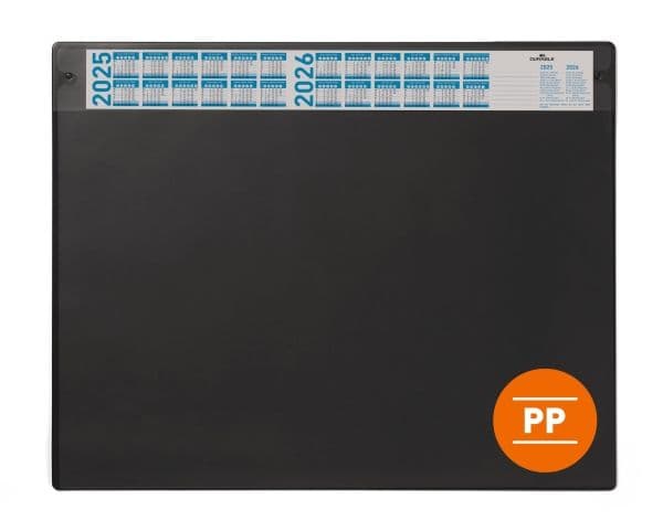 Skriveunderlag 650x480 mm med kalender og PP-overflate (5 stk.)
