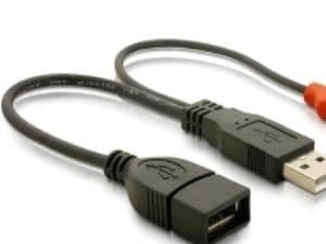 Delock - USB-kabel - USB, USB (kun strøm) (hann) til USB (hunn) - USB 2.0 - 23 cm