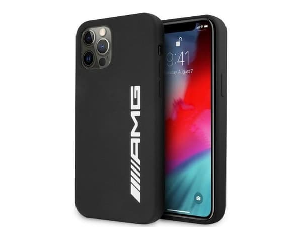 AMG silikondeksel med stor logo til iPhone 12 Pro Max - sort