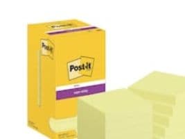 Sticky notes, Post-it Super Sticky Notes, BxL: 76 x 76 mm, gul, pack med 12 st
