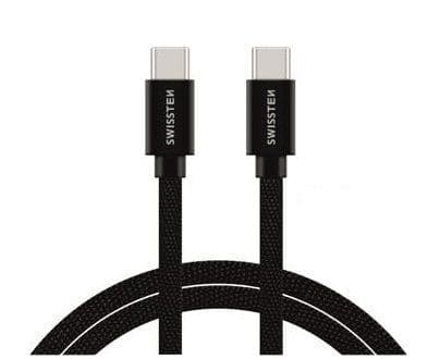 Swissten 71527201, 1,2 m, USB C, USB C, 0,48 Gbit/sek., Sort