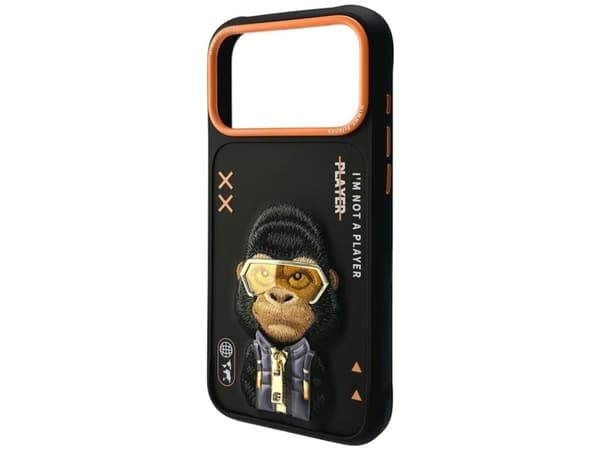 Nimmy Cool&Cute 2.0 Gorilla-deksel til iPhone 17 Pro Max - svart