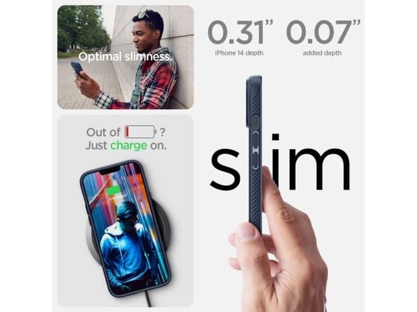 Spigen ACS04892, Suojus, Apple, iPhone 14 Plus, 17 cm (6.7"), Sininen