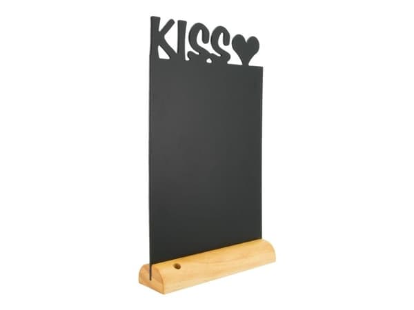 Securit® silhouet KISS bords skylt svart