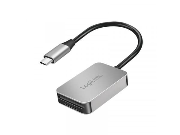LogiLink USB 3.0 dubbel kortläsare USB-C/SD/microSD aluminium (CR0050)