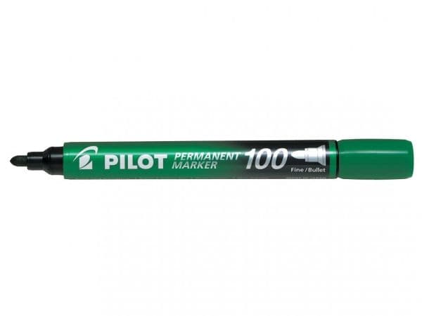 Kestomerkintä Pilot SCA 100, pyöreä, vihreä