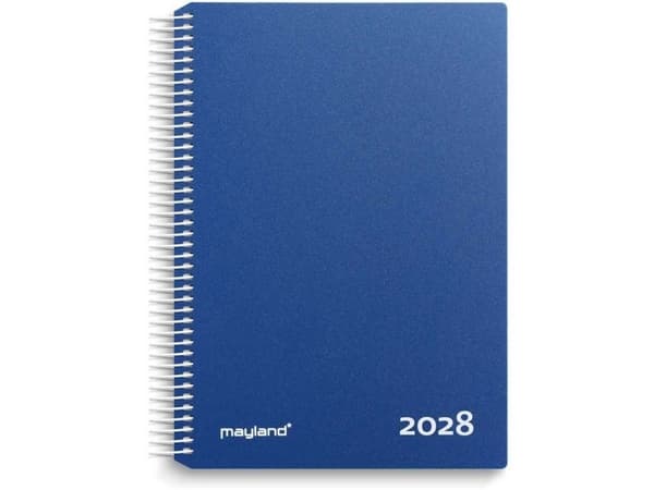 Årskalender blå PP-plast 2028