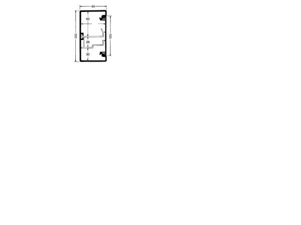 Hager BR7013017035, Topp-panel, Lysegrå, Polyvinylklorid (PVC), 130 mm, 2000 mm