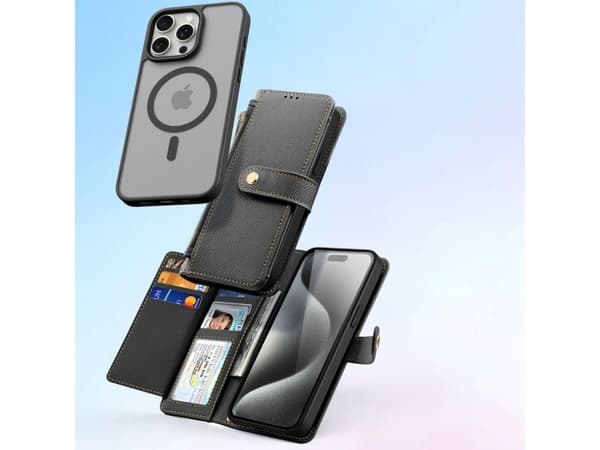 Dux Ducis Lawa Lærveske til iPhone 15 Pro - Sort