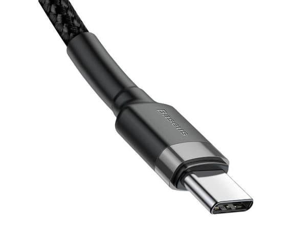 Baseus Cafule, 2 m, USB C, USB C, 0,48 Gbit/s, Svart, Grå