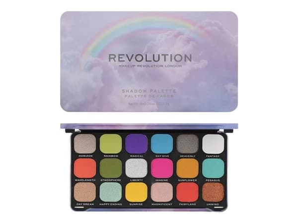 Makeup Revolution, Rainbow, Eyeshadow Palette, 18, 19.8 g