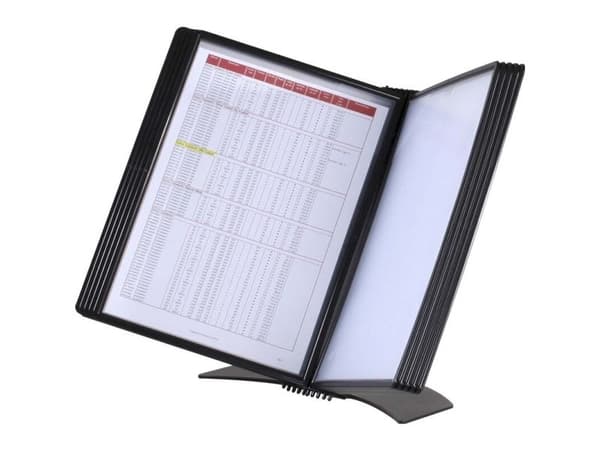 Registersystem A4 Easymount t/5 lommer sort bordmodel