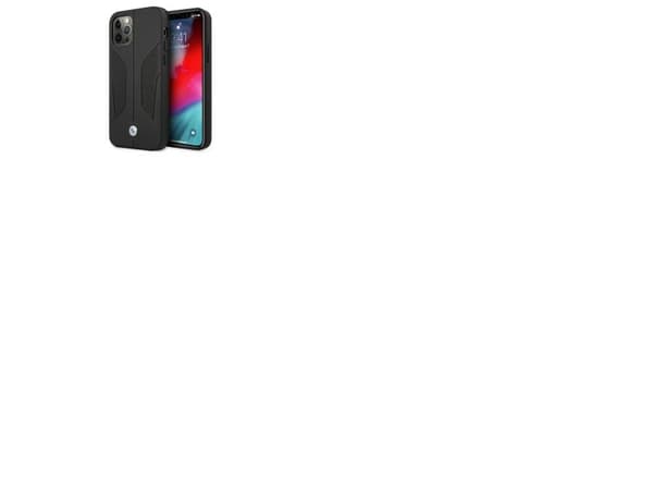 BMW perforert lær-etui med sider til iPhone 12 / iPhone 12 Pro - Sort