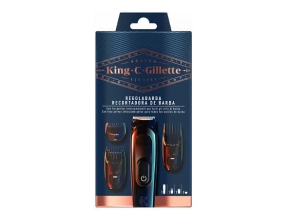 Gillette King C. elektrisk skäggtrimmer för män sladdlös