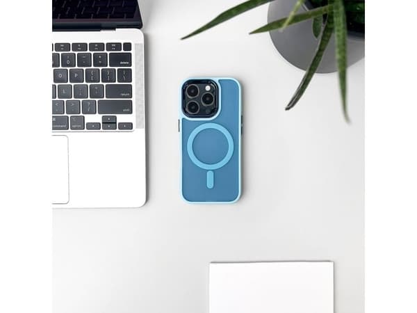 Magnetic MagSafe-Case för iPhone 16 Plus - ljusblå