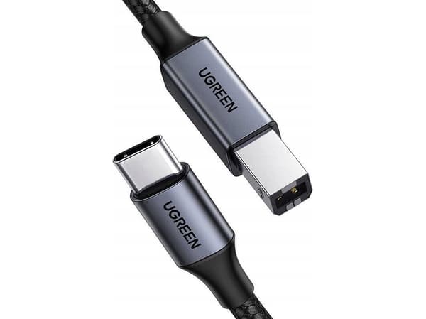 USB-C til USB-B 2.0-kabel (til skriver) Ugreen US370, 1 m (svart)