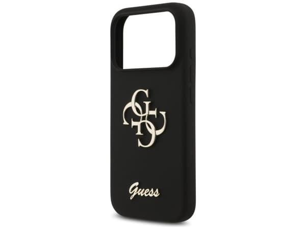 Guess silikon Big 4G script-deksel til iPhone 17 Pro - sort