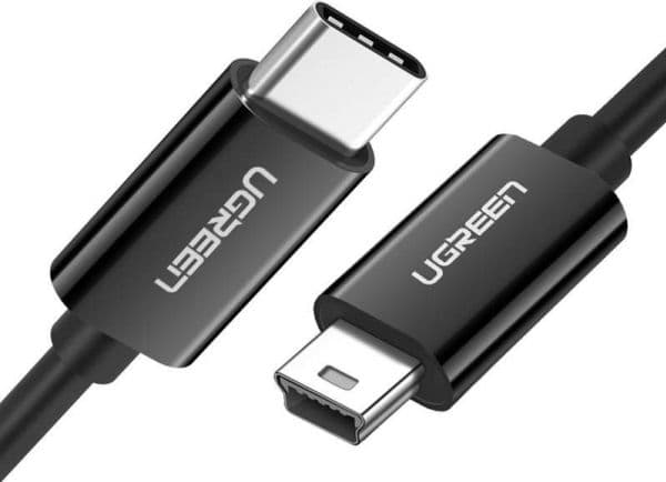 Ugreen USB-C - miniUSB-kaapeli 1 m musta (UGR1134BLK)