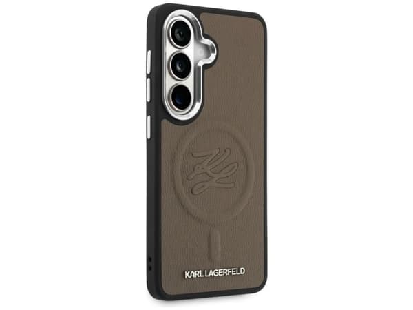 Karl Lagerfeld Embossed Ring Initials MagSafe Case for Samsung Galaxy S26+ - Brown