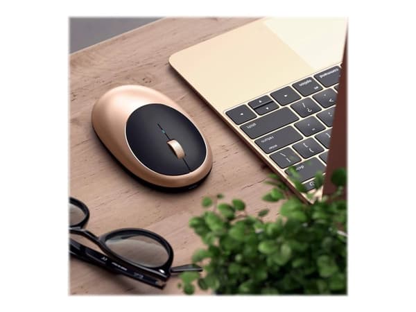 Satechi M1, Molempikätinen, Optinen, Bluetooth, Kulta