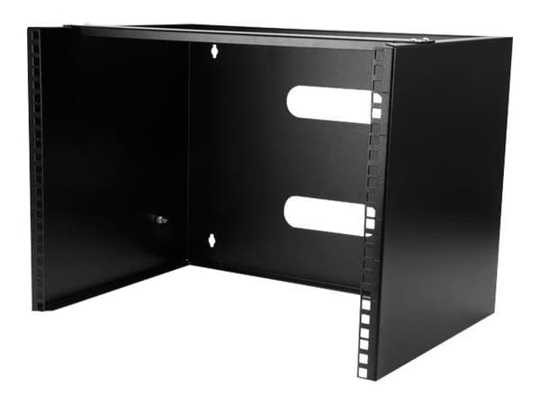 Startech Wall Mount Patch Panel Rack - 4U Wall Mount Rack Shelf with Built in Shelf - 2 Post Open Frame Rack - Rack Shelf (WALLMOUNT8) - Skap - veg...