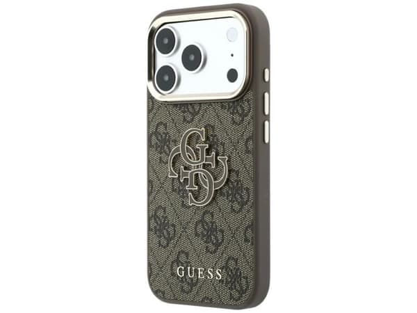 Etui Guess 4G & Big Resin Logo na iPhone 17 Pro Max / 18 Pro Max - brazowe