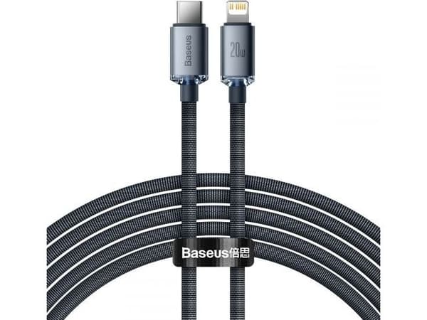 Baseus CAJY000301, Harmaa, USB C, Lightning, 2 m, Uros, Uros
