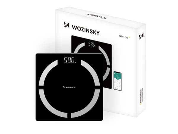 Wozinsky badrumsvåg WIWL-30 smart Bluetooth – svart