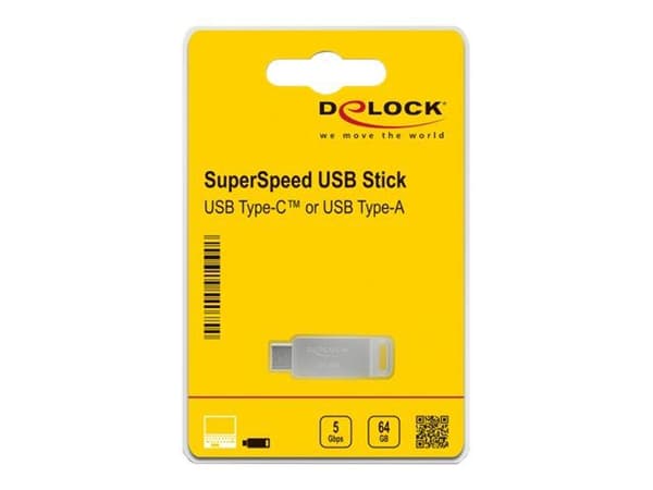 Delock - USB-flashstasjon - 64 GB - USB 3.2 Gen 1 / USB-C