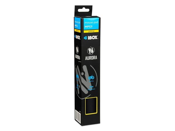 iBox Aurora MPG3, Sort, Monokromatisk, Lerret, Gummi, Musematte til gaming