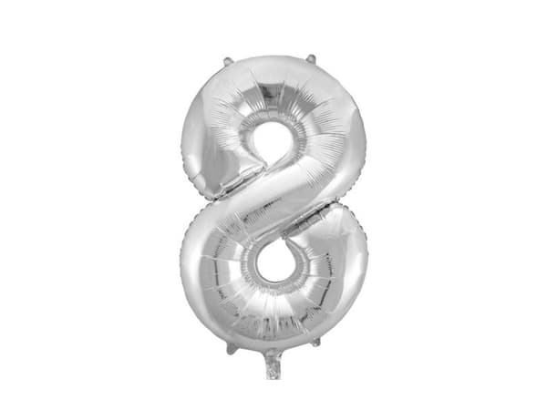 Folieballong silver 8 86 cm